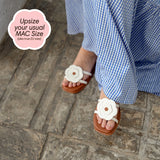 Fresh Flats in Hana White & Brown