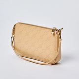 Aura Wristlet Bag in Beige