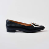 Bloom Ballerina Flats in Hana Black and Silver