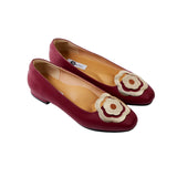 Bloom Ballerina Flats in Hana Maroon and Gold
