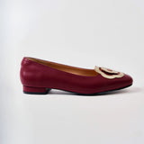 Bloom Ballerina Flats in Hana Maroon and Gold