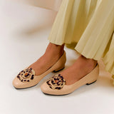 Bloom Ballerina Flats in Hana Beige and Leopard