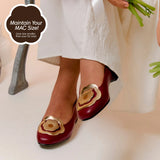 Bloom Ballerina Flats in Hana Maroon and Gold