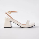 Bliss Block Heels in White