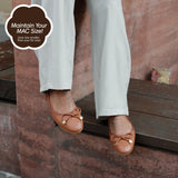 Classic Ballerina Flats in Camel Brown