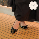 Classic Ballerina Flats in Glossy Black