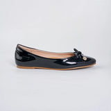 Classic Ballerina Flats in Glossy Black