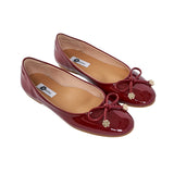 Classic Ballerina Flats in Glossy Maroon