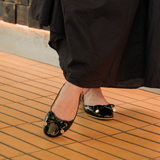Classic Ballerina Flats in Glossy Black