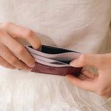 Coco Card Holder in Maroon & Lilac