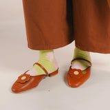 Cala Bloom Flats in Brown