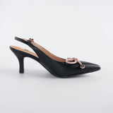 Classic Slingback Heels in Black