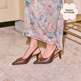 Classic Slingback Heels in Espresso