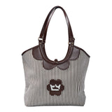 Coastal Reversible Bag in Brown Stripe