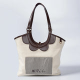 Coastal Reversible Bag in Brown Stripe