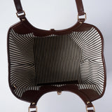 Coastal Reversible Bag in Brown Stripe