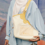 Coastal Reversible Bag in Mustard Stripe