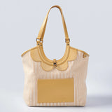 Coastal Reversible Bag in Mustard Stripe