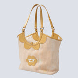 Coastal Reversible Bag in Mustard Stripe