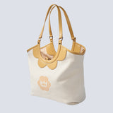 Coastal Reversible Bag in Mustard Stripe