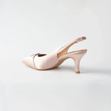 Dawn Hana Slingback in Blush Satin