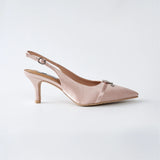 Dawn Hana Slingback in Blush Satin