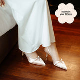 Dawn Hana Slingback in Blush Satin