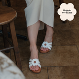 Dreamier in Hana White & Brown Flats
