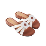Dreamier in Hana White & Brown Flats