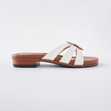 Dreamier in Hana White & Brown Flats