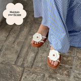 Fresh Flats in Hana White & Brown