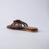 Hana Cross Sandals in Mesh Espresso
