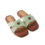 Hana Cross Sandals in Mesh Sage Green
