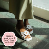 Hana Cross Sandals in Mesh White