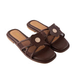 Hana Cross Sandals in Mesh Espresso