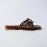 Hana Cross Sandals in Mesh Espresso