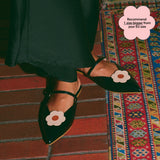 Hana Flats Mules in Black