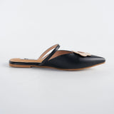 Hana Flats Mules in Black