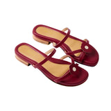 Hana OG Flats in Maroon