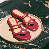 Hana OG Flats in Maroon