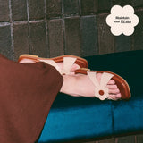 Harie Flats in Hana  Beige & Brown