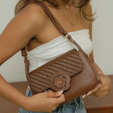 Iconic Sling Bag in Woven Espresso