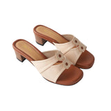Kai Kitten Heels in Hana Beige