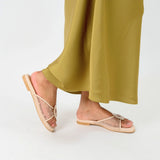 Kay Flats in Hana Polka Beige