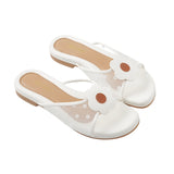 Kay Flats in Hana Polka White