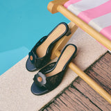 Keen Kitten Heels in Lace Black
