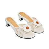 Keen Kitten Heels in Lace White