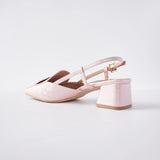 Loafer Mules in Hana Dusty Pink Cheongsam