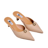 Lyra Hana Mules in Beige