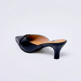 Lyra Hana Mules in Matte Black